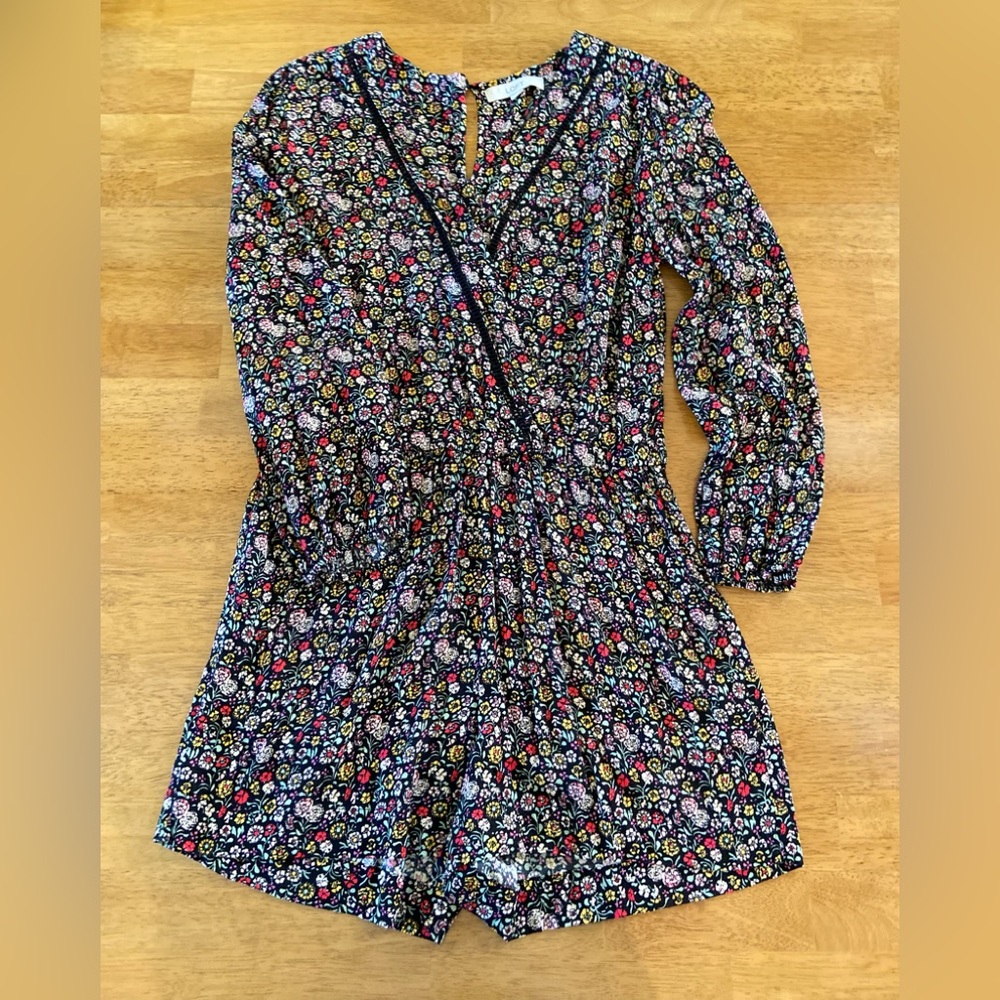Loft Multi Colored Floral Print Short’s Jumpsuit